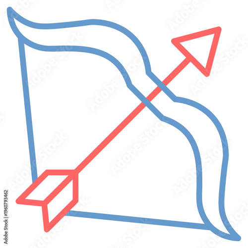 Bow And Arrow Vector Icon