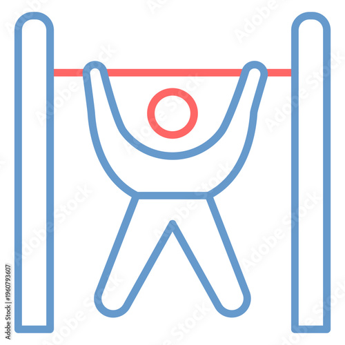 Door Pullup Bar Vector Icon
