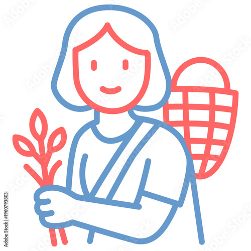 Gatherer Female Vector Icon