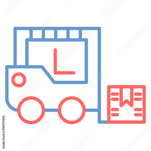 Forklift Vector Icon