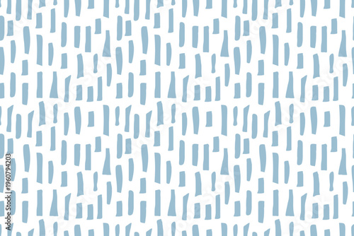 Seamless pattern of irregular blue rectangles. Abstract shapes on white background. For backgrounds, wallpapers, textiles, packaging or websites. Flat vector design. Doodle.