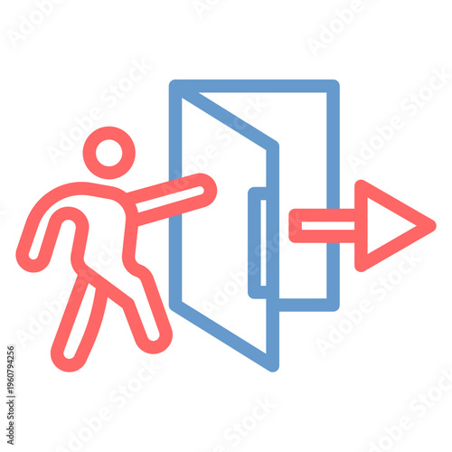 Emergency Exit Vector Icon