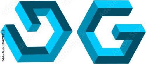 This modern vector is ideal for high-tech industries, software development, architectural firms, gaming brands, or creative agencies looking for a symbol of complexity and multidimensional thinking.