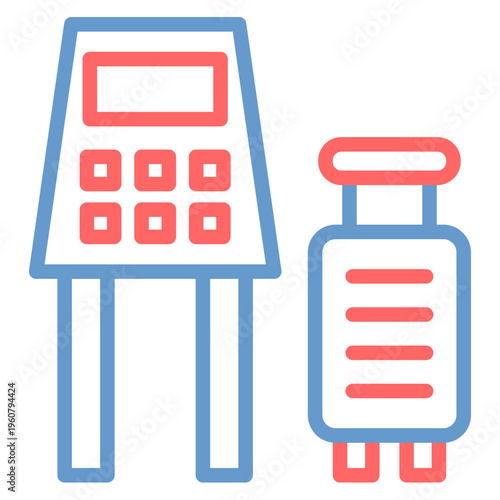 Self Check-in Kiosk Vector Icon