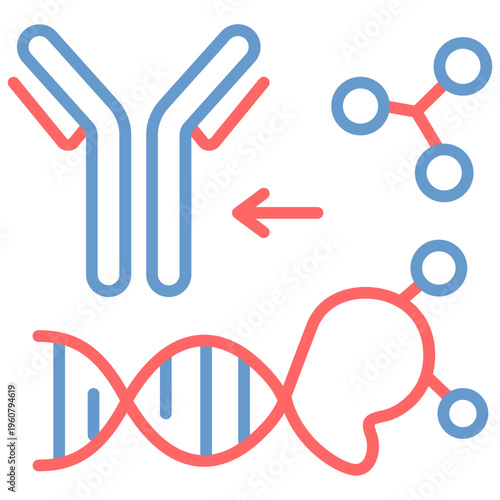Biomolecular Interactions Vector Icon