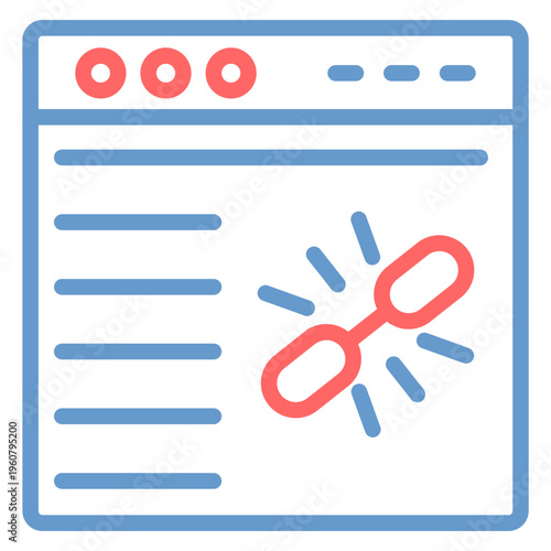 Backlink Building Vector Icon