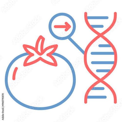 Genetic Modification Food Vector Icon