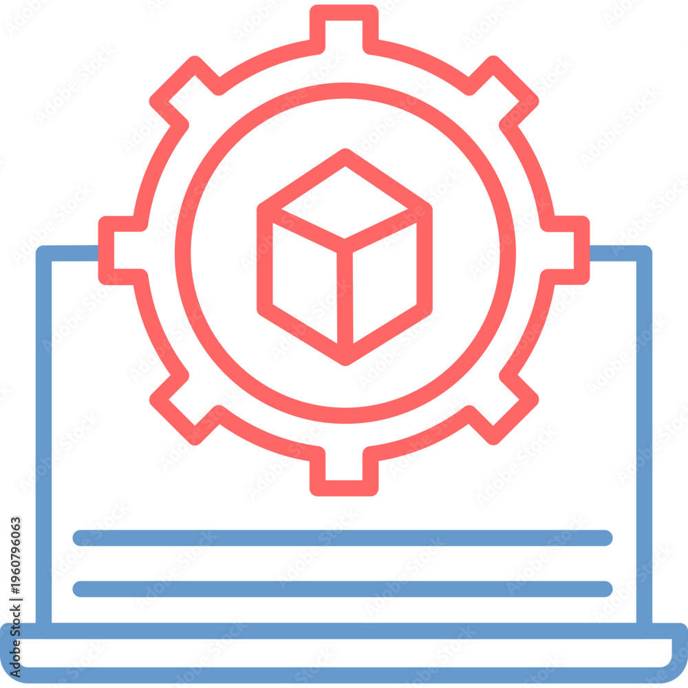 Fotografie Virtual Machine Vector Icon