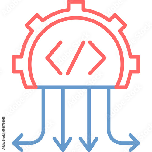 Multithreading Vector Icon