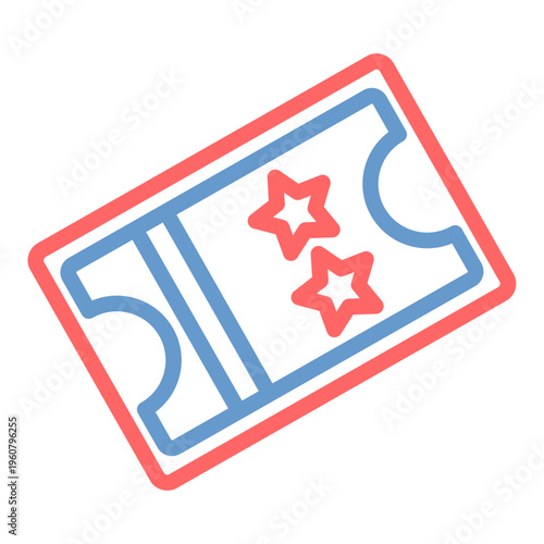 Lucky Draw Ticket Vector Icon
