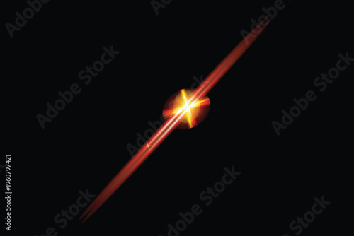 Mesmerizing light effect a blazing streak of radiant energy across the dark