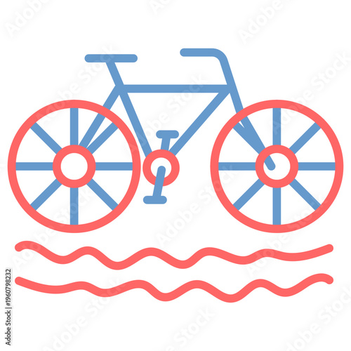 Water Tricycle Vector Icon