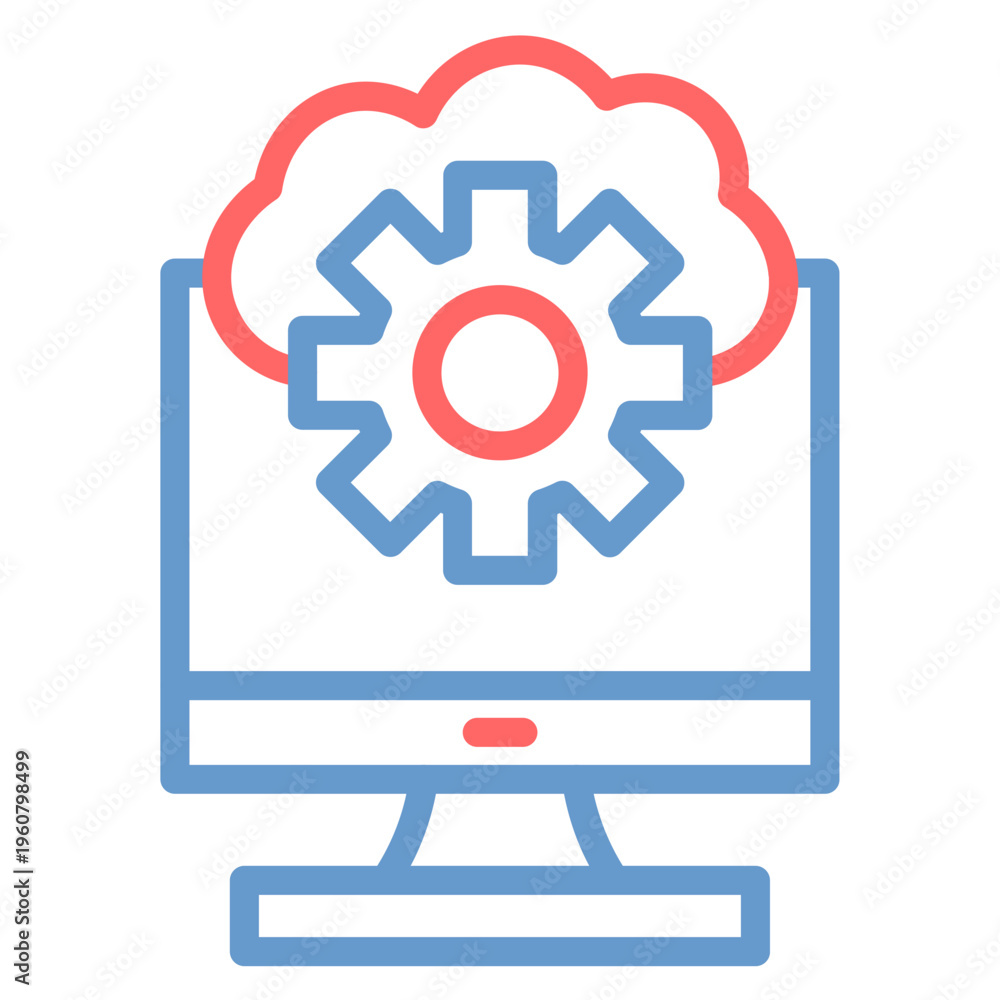 Fototapeta premium Cloud Migration Vector Icon