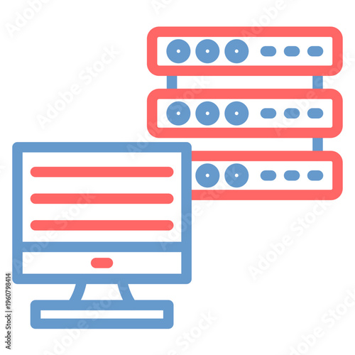 Dedicated Server Vector Icon