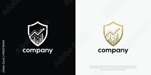 Shield Financial Growth Logo Design Template