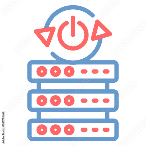 Server Restart Vector Icon