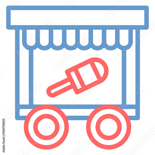 Ice Cream Stand Vector Icon