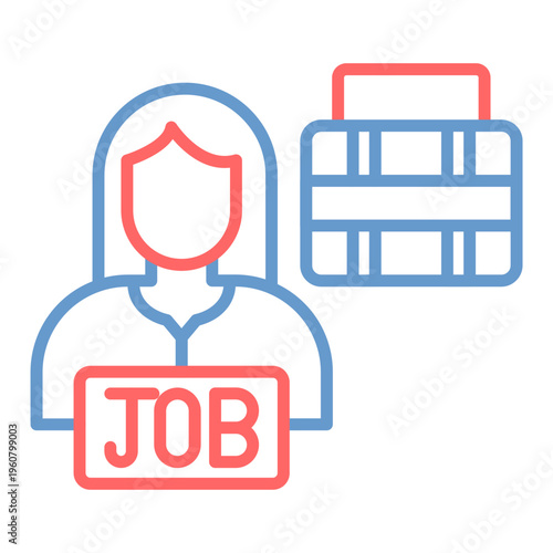 Job Seeker Male Vector Icon