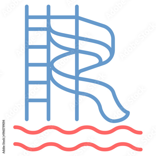 Water Slide Vector Icon