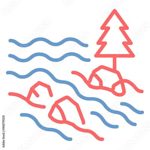 River Rapids Vector Icon