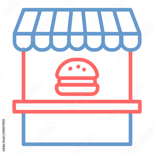 Burger Bar Vector Icon