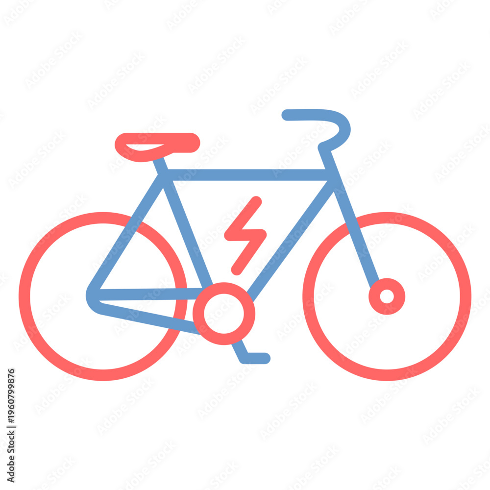 Fototapeta premium Electric Bicycle Vector Icon