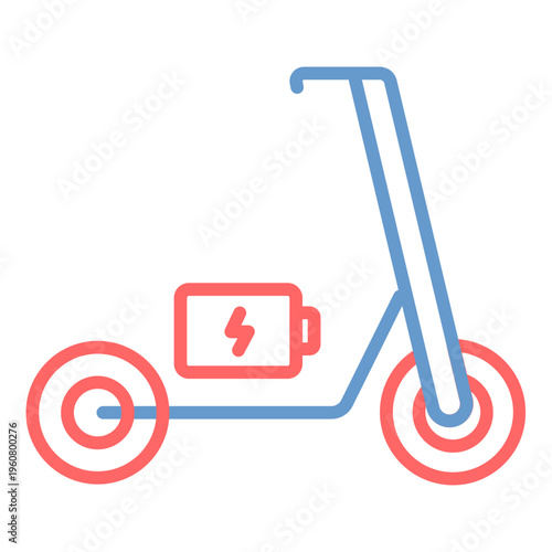 Electric Kick Scooter Vector Icon