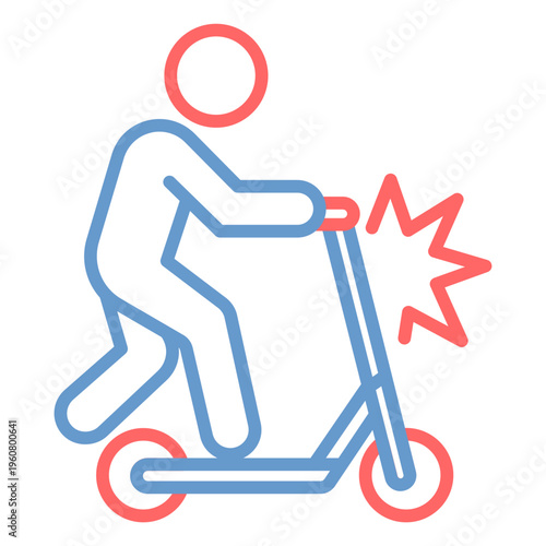 Scooter Injury Vector Icon