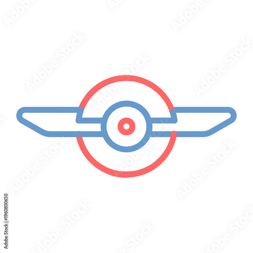 Single Wheel Skateboard Vector Icon