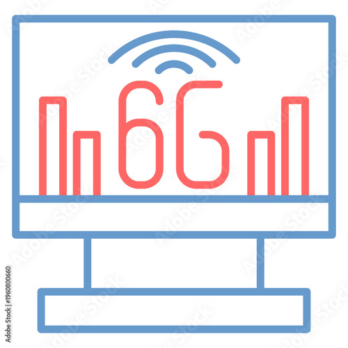 6G Network Vector Icon