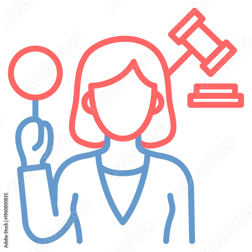 Auction Guest Female Vector Icon