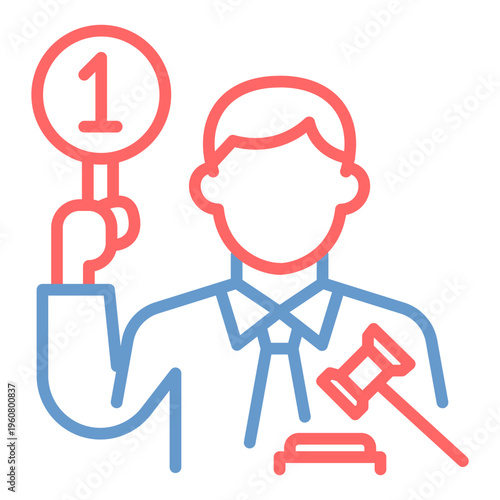 Auction Guest Male Vector Icon