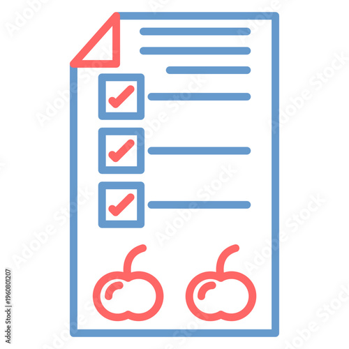 Meal Plan Vector Icon