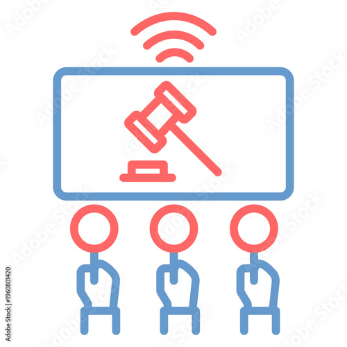 Live Bidding Vector Icon