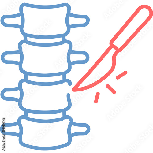 Spinal Surgery Vector Icon