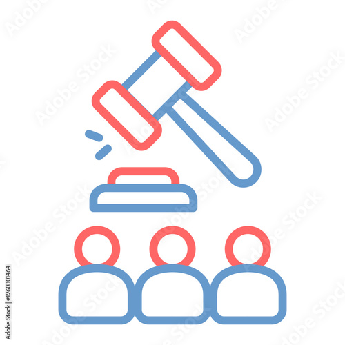 Public Auction Vector Icon