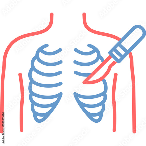 Thoracic Surgery Vector Icon
