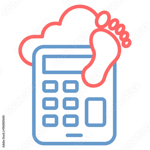 Photos Carbon Footprint Calculator Vector Icon
