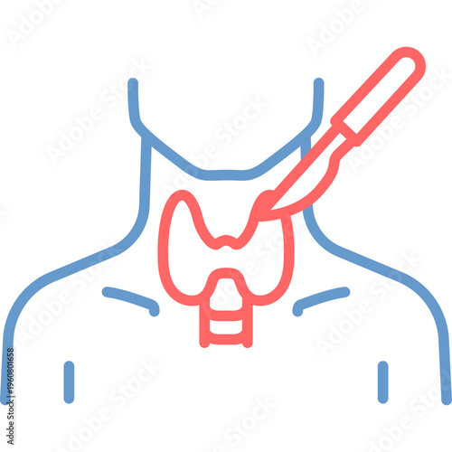 Thyroid Surgery Vector Icon