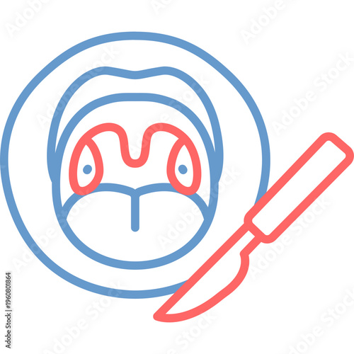 Tonsillectomy Vector Icon