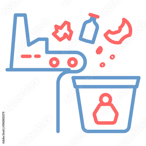 Individual Waste Production Vector Icon