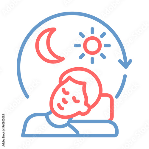 Natural Sleep Schedule Vector Icon