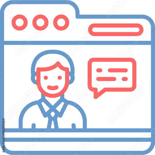 News Anchor Vector Icon