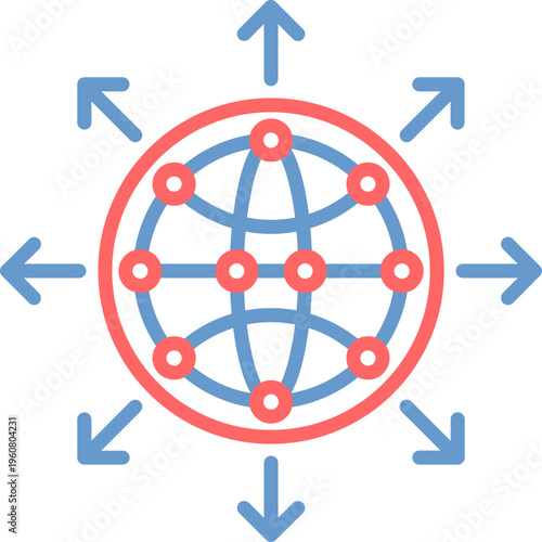 Network Expansion Vector Icon