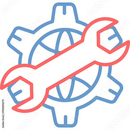 Network Maintenance Vector Icon