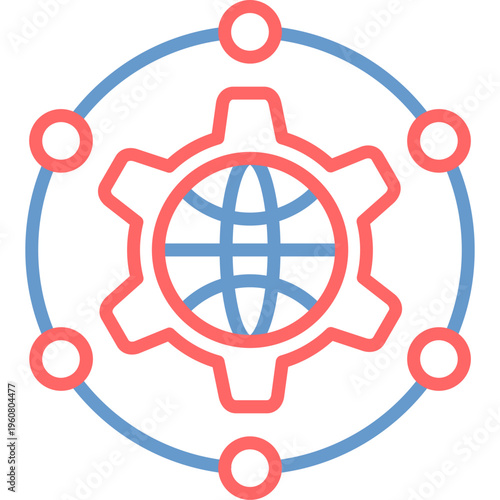 Network Integration Vector Icon