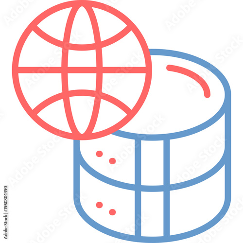 Network Data Storage Vector Icon