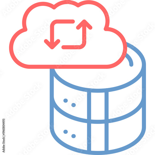 Network Data Backup Vector Icon