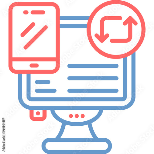 Network Data Transfer Vector Icon