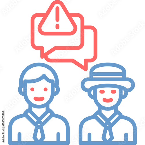 Risk Communication Vector Icon